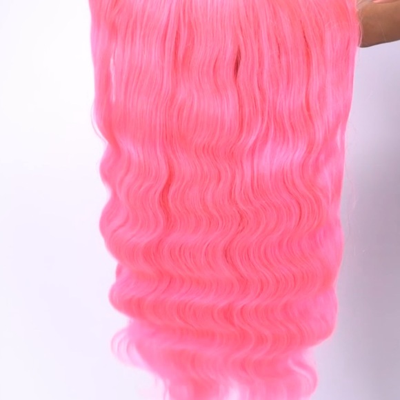 NEW Pink Blush Front Lace Wig 22” main image 11